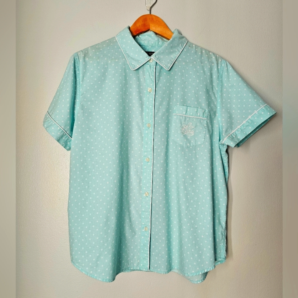 Polka dot Ralph Lauren Pajama set (size XL)